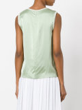 sleeveless satin top