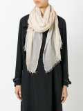 frayed trim scarf