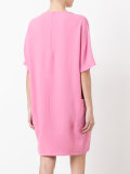 draped back shift dress
