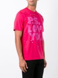 splatter print T-shirt