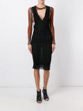 lace detail sheer dress