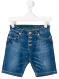 whiskered denim shorts