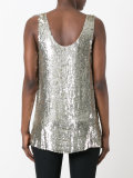 sequin sleeveless vest top