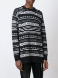 perforated Nordic knit jumper