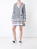 Keffiyeh jacquard V-neck dress