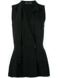 sleeveless wrap top
