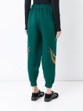 oriental embroidered track pants