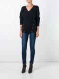 button detail ribbed jumper