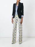 travel print straight trousers