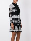 chevron flared dress