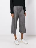 cropped pleated trousers