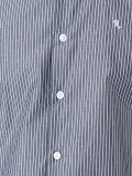 pinstriped button down shirt