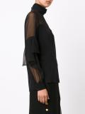sheer panel blouse 