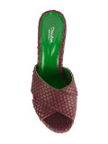 embossed platform sandals