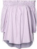 striped off-shoulder blouse