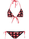 heart print bikini set