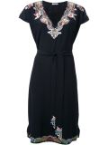 embroidered V-neck dress 