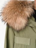 raccoon fur-trimmed unlined parka