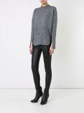 melange shirt tail sweater 