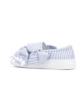 bow striped slip-on sneakers 