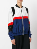 lace panel bomber jacket 