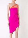 contrast fitted dress