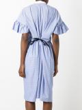hands collar flared dress