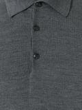 long sleeved knitted polo shirt
