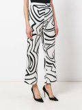 printed flared trousers 