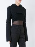'Reversible Cropped Lining'连帽衫