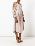 open sleeve midi dress