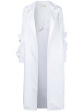 ruffle trim coat 