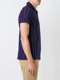 pinstriped polo shirt