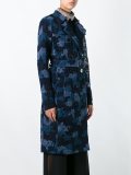 lace semi sheer trench coat