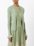 ruffled cuffs cardigan