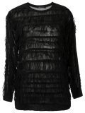 fringed knit blouse