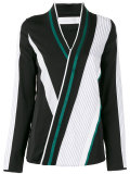 striped wrap blouse 