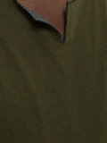 slit neck T-shirt