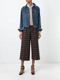 checked cropped trousers 