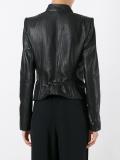 embossed leather jacket