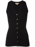 buttoned knitted vest