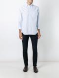 button down collar striped Oxford shirt