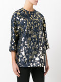 metallic jacquard jacket