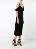 cold-shoulder midi dress