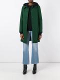 buttoned mid coat