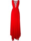 lace panel slit dress