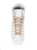 panelled hi-top sneakers