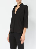 v-neck band collar shirt