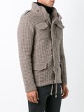high neck textured jacket