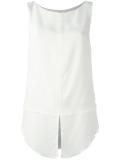 sleeveless round neck blouse